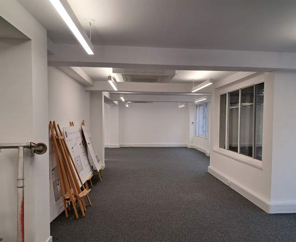 Existing office space in the building